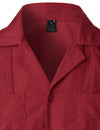 Men's Short Sleeve Button Down Cuban Guayabera Shirts Casual Suits