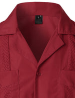 Men's Short Sleeve Button Down Cuban Guayabera Shirts Casual Suits