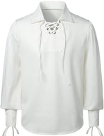 Mens Renaissance Shirts Gothic Pirate Cosplay Costume Tops