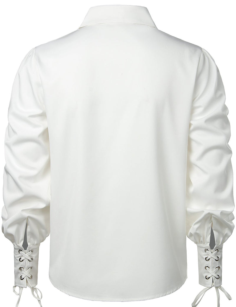 Mens Renaissance Shirts Gothic Pirate Cosplay Costume Tops