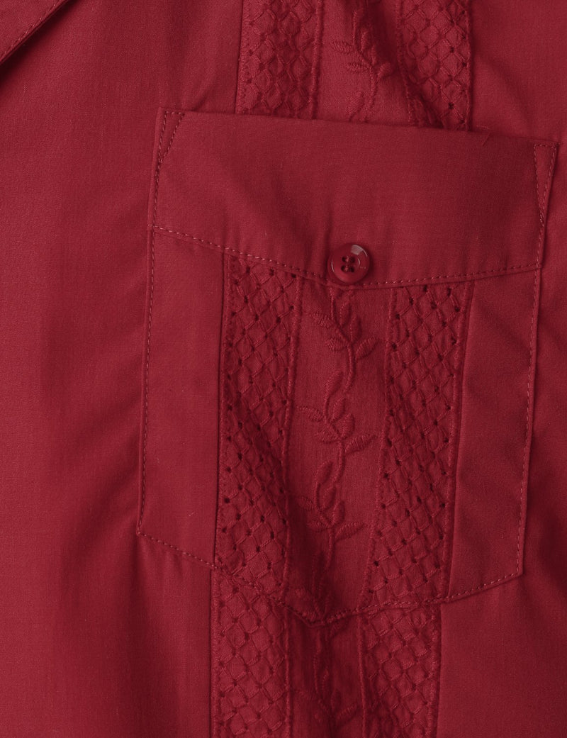 Men's Short Sleeve Button Down Cuban Guayabera Shirts Casual Suits