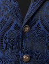 Mens Victorian Suit Vest Steampunk Gothic Waistcoat Navy Vest