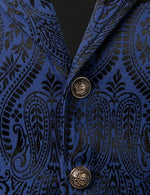 Mens Victorian Suit Vest Steampunk Gothic Waistcoat Navy Vest
