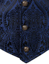 Mens Victorian Suit Vest Steampunk Gothic Waistcoat Navy Vest