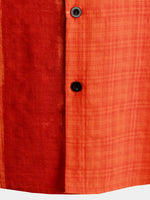 Men's Breathable Cotton Short Sleeve Stripe Shirt