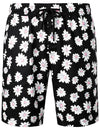 Men's Flower Casual Cotton Button Down Hawaiian Shirts&Shorts