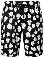 Men's Flower Casual Cotton Button Down Hawaiian Shirts&Shorts