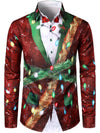 Bundle Of 3|Men's Christmas Print Regular Fit Long Sleeve Shirt