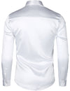 Mens Dress Shirt Silver Sequins Long Sleeve Button Down Disco Shirt Party Costume