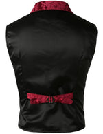 Mens Victorian Suit Vest Steampunk Gothic Waistcoat Red Vest