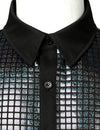 Men's Dress Shirt Sequins Button Down Long Sleeve Shirts Disco Party Costume