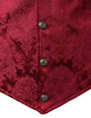 Mens Victorian Suit Vest Steampunk Gothic Waistcoat Red Vest