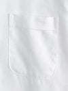 Men's Solid Color Stand Collar Half Button Pocket Front Shirt