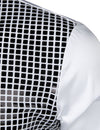 Mens Dress Shirt Silver Sequins Long Sleeve Button Down Disco Shirt Party Costume