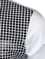 Mens Dress Shirt Silver Sequins Long Sleeve Button Down Disco Shirt Party Costume