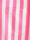 Men's Pink Short Sleeve Striped Pocket Hawaiian Shirt