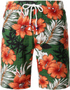 Men's Cotton Casual Flower Hawaiian Shorts