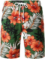 Men's Cotton Casual Flower Hawaiian Shorts