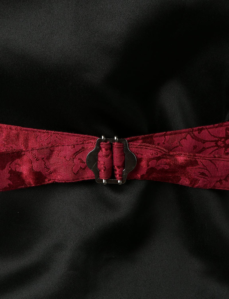 Mens Victorian Suit Vest Steampunk Gothic Waistcoat Red Vest