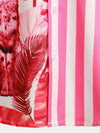 Men's Pink Short Sleeve Striped Pocket Hawaiian Shirt