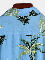 Men's Tropical Fruit Pineapple Holiday Cotton Shirt