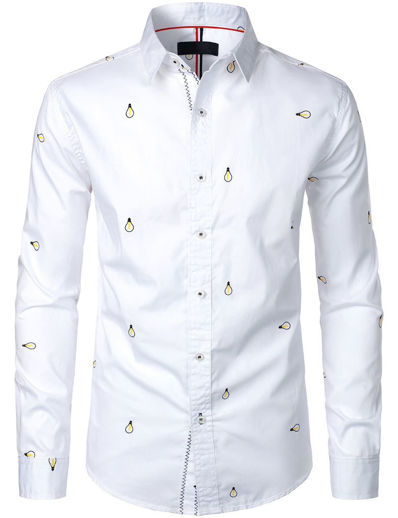 Men's Casual Long Sleeve Cotton Shirt