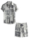 Men's Vintage Casual Shirt & Shorts Set
