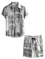 Men's Vintage Casual Shirt & Shorts Set
