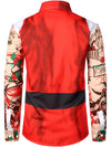Men's Christmas Print Funny Novelty Cool Skull Ugly Regular Fit Long Sleeve Shirt