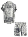 Men's Vintage Casual Shirt & Shorts Set