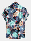 Men's Tropical Holiday Animal Print Cotton Shirt