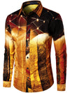 Men's Casual Long Sleeve Cotton Retro Shirt