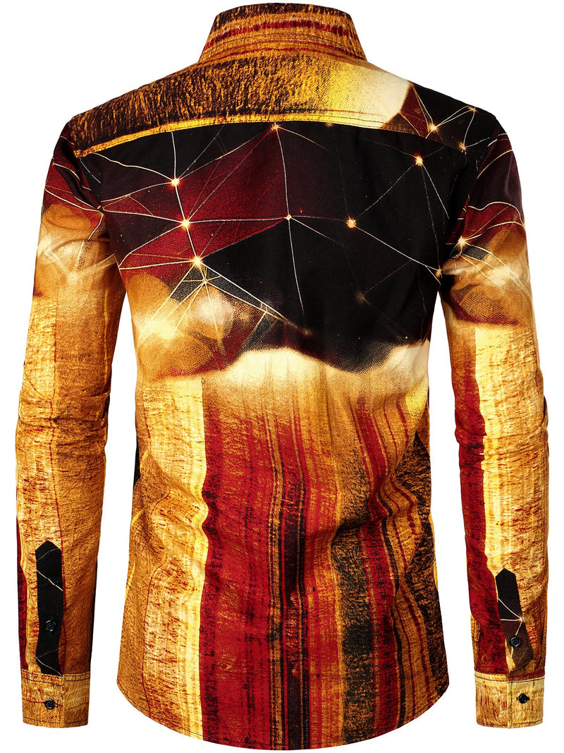 Men's Casual Long Sleeve Cotton Retro Shirt