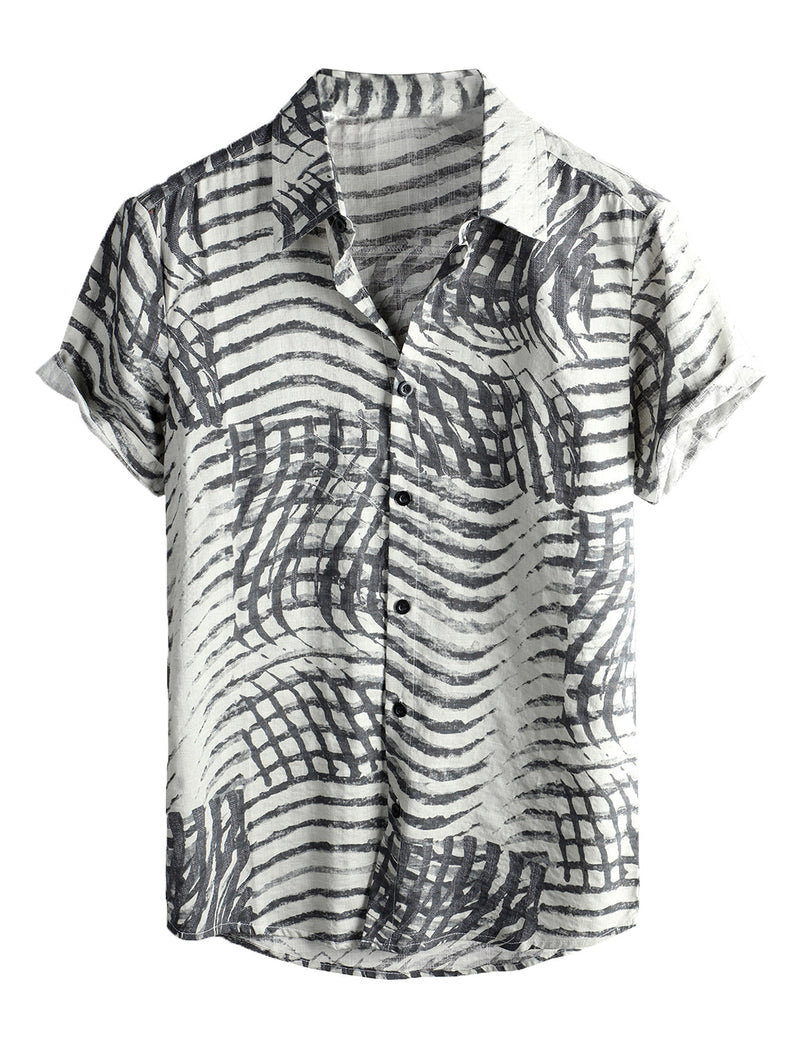 Men's Vintage Casual Shirt & Shorts Set