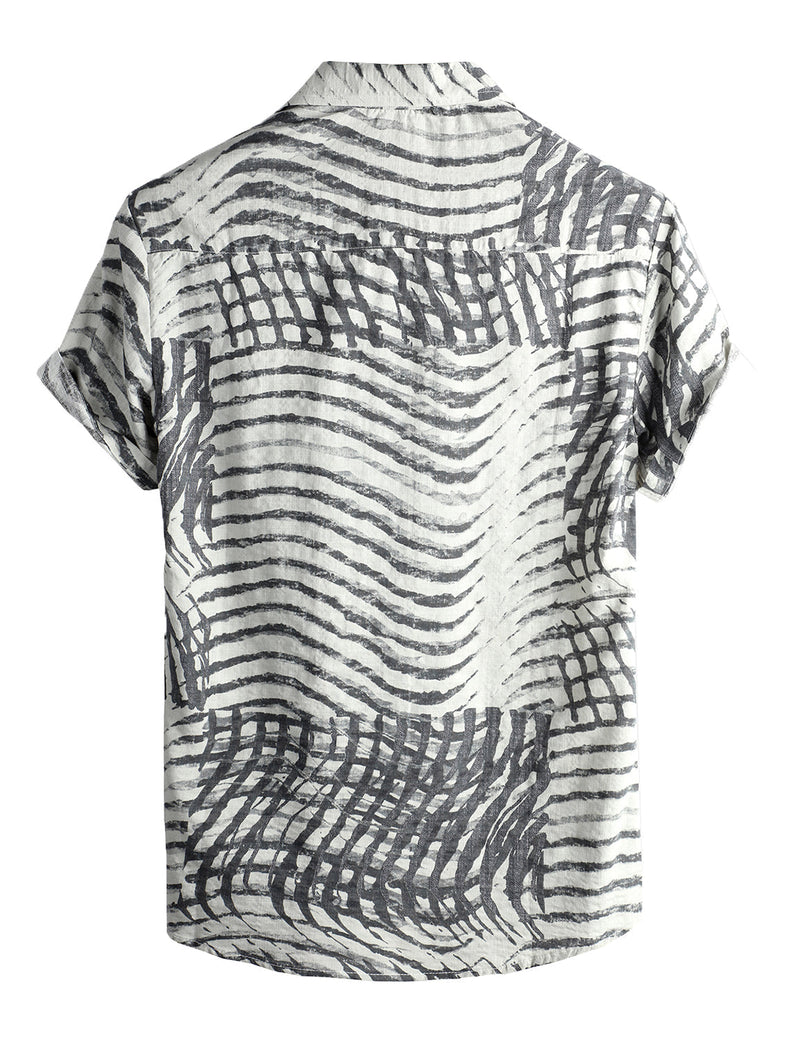 Men's Vintage Casual Shirt & Shorts Set
