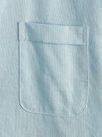Men's Solid Color Stand Collar Half Button Pocket Front Shirt