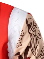 Men's Christmas Print Funny Novelty Cool Skull Ugly Regular Fit Long Sleeve Shirt