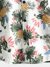 Men's Hawaii Pineapple Print Short Sleeve Cotton Shirt