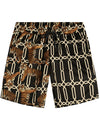 Men's Retro Tiger Animal Casual Aloha Hawaiian Beach Shorts