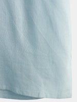 Men's Solid Color Stand Collar Half Button Pocket Front Shirt
