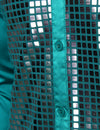 Mens Dress Shirt Silver Sequins Long Sleeve Button Down Disco Shirt Party Costume