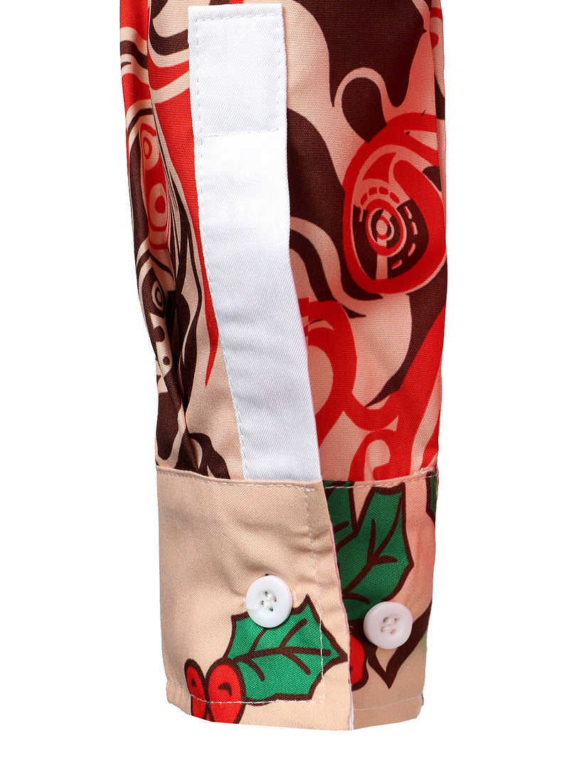 Men's Christmas Print Funny Novelty Cool Skull Ugly Regular Fit Long Sleeve Shirt