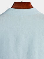 Men's Solid Color Stand Collar Half Button Pocket Front Shirt