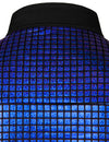 Men's Dress Shirt Sequins Button Down Long Sleeve Shirts Disco Party Costume