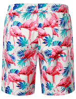 Men's Flamingo Print Hawaiian Shirt & Shorts Set