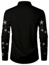 Men's Crazy Christmas Funny Santa Piss Novelty Long Sleeve Button Up Shirt