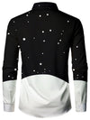 Men's Novelty Santa Piss Merry Christmas Print Button Up Long Sleeve Funny Ugly Christmas Shirt