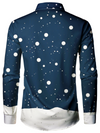 Men's Funny Santa Claus Merry Christmas Chimney Gifts Xmas Day Button Up Long Sleeve Shirt