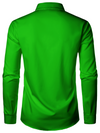 Men's Green Striped Ho Ho Button Up Christmas Long Sleeve Shirt
