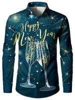 Bundle Of 4|Men's Printed Regular Fit Festive Long Sleeve Shirt